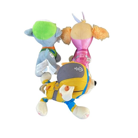 Paw Patrol Plush Lot of 3 Skye Rocky & Sea Patrol Rubble  8" Nickelodeon Kids - Picture 3 of 6